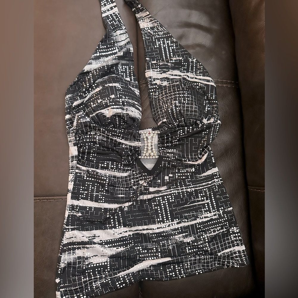 Sparkle halter top size small